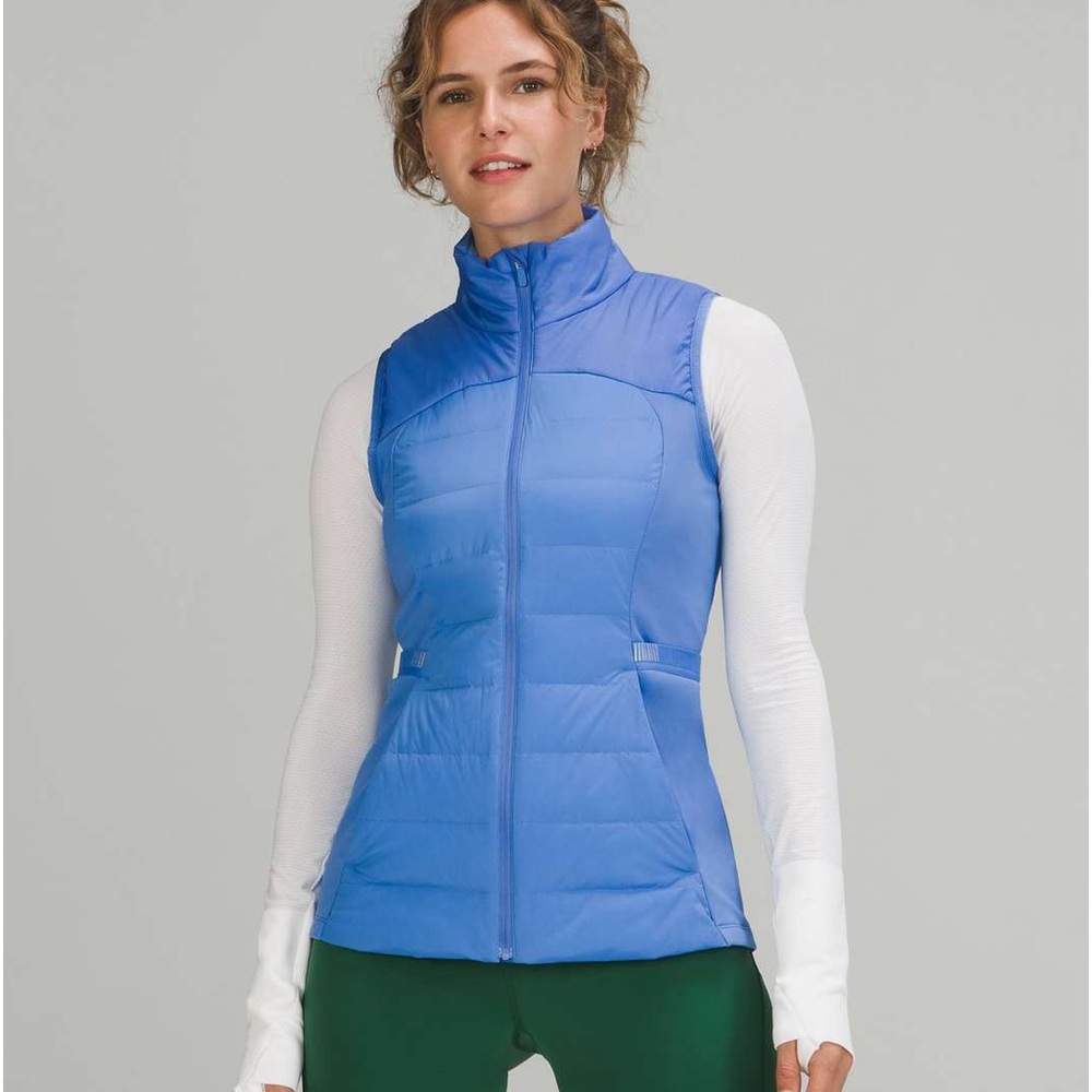 Lululemon Down for It All blue vest size 6
